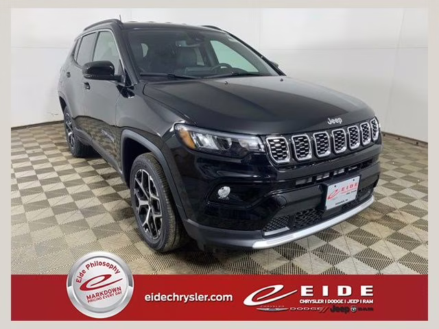2026 Diamond Black Crystal Pearlcoat Jeep Compass Limited 4X4 SUV