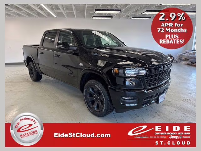 2026 Diamond Black Crystal Pearlcoat Ram 1500 Big Horn Night Edition 4X4 Truck