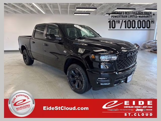 2026 Diamond Black Crystal Pearlcoat Ram 1500 Big Horn/Lone Star 4X4 Truck