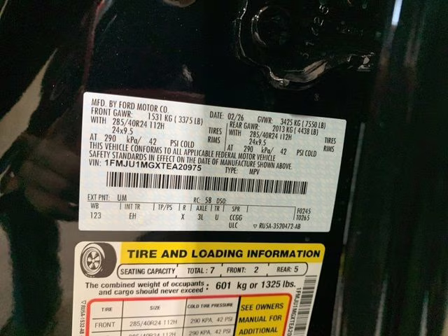 2026 Agate Black Metallic Ford Expedition Platinum 4X4 SUV