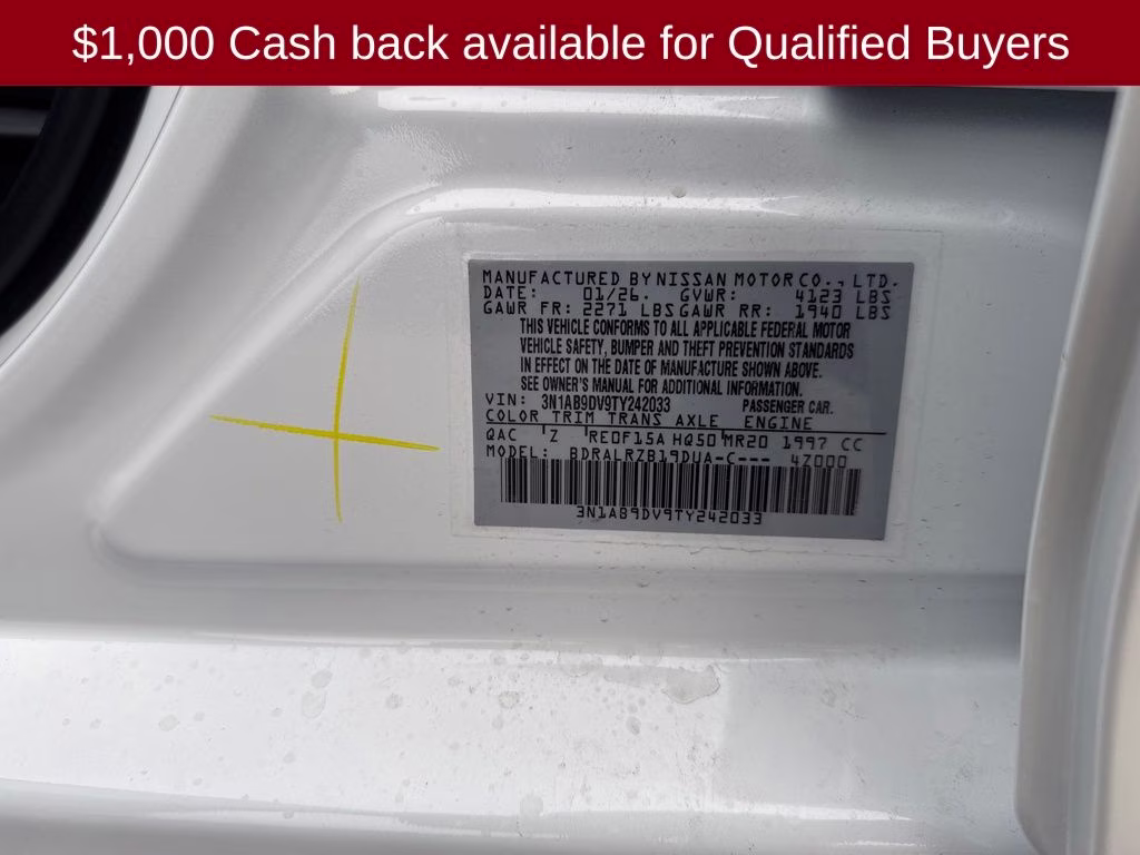 2026 Aspen White Tricoat Nissan Sentra SR FWD Sedan