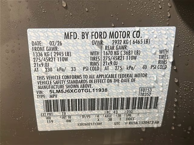 2026 Harbor Gray Clearcoat Lincoln Aviator Premiere AWD SUV