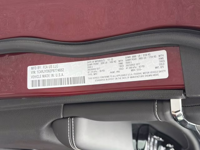 2023 Velvet Red Pearlcoat Jeep Grand Cherokee 4xe Overland 4X4 SUV