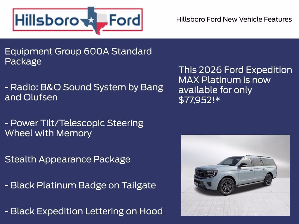 2026 Glacier Gray Metallic Tri-Coat Ford Expedition Max Platinum 4X4 SUV