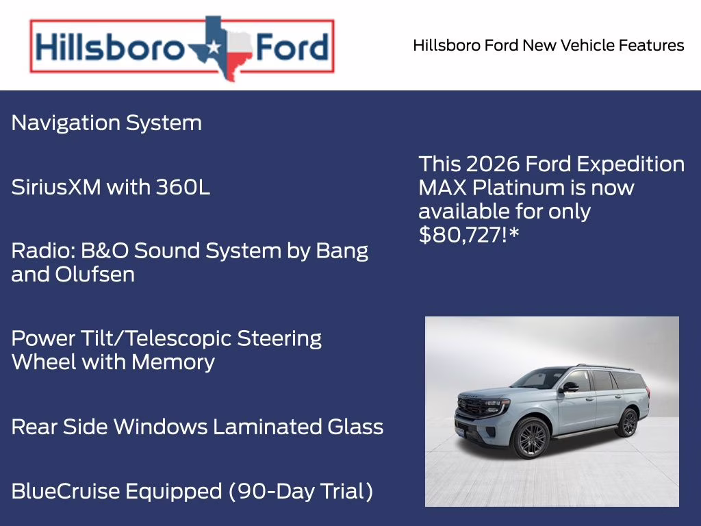 2026 Glacier Gray Metallic Tri-Coat Ford Expedition Max Platinum 4X4 SUV