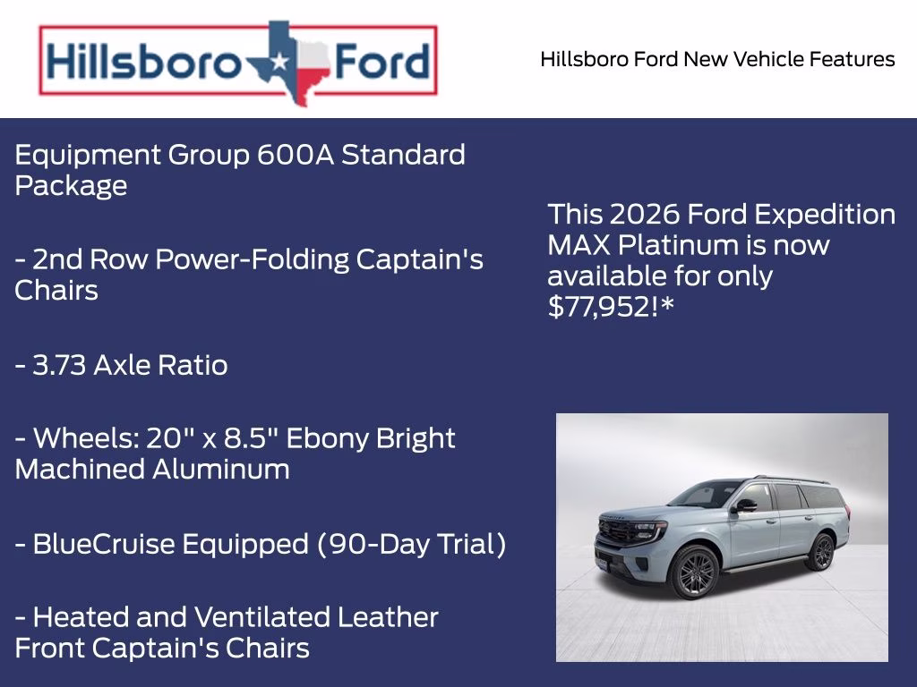 2026 Glacier Gray Metallic Tri-Coat Ford Expedition Max Platinum 4X4 SUV