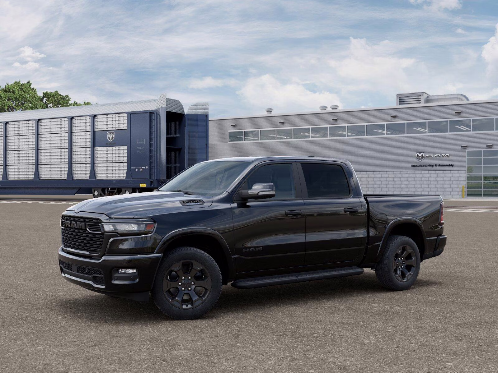 2026 Diamond Black Crystal Pearl Coat Ram 1500 1500 Big Horn Crew Cab 4x4 5'7' Box 4X4 Truck