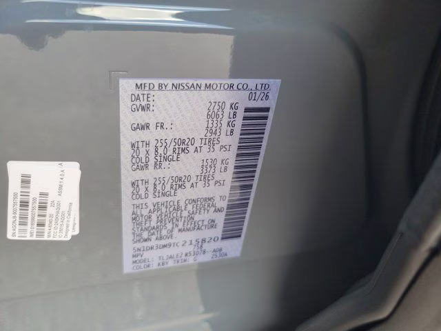 2026 Boulder Gray Pearl Nissan Pathfinder Platinum FWD SUV