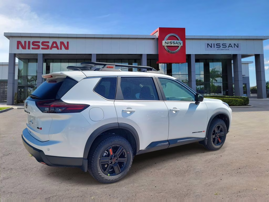 2026 Everest White Pearl Tricoat Nissan Rogue Rock Creek AWD SUV