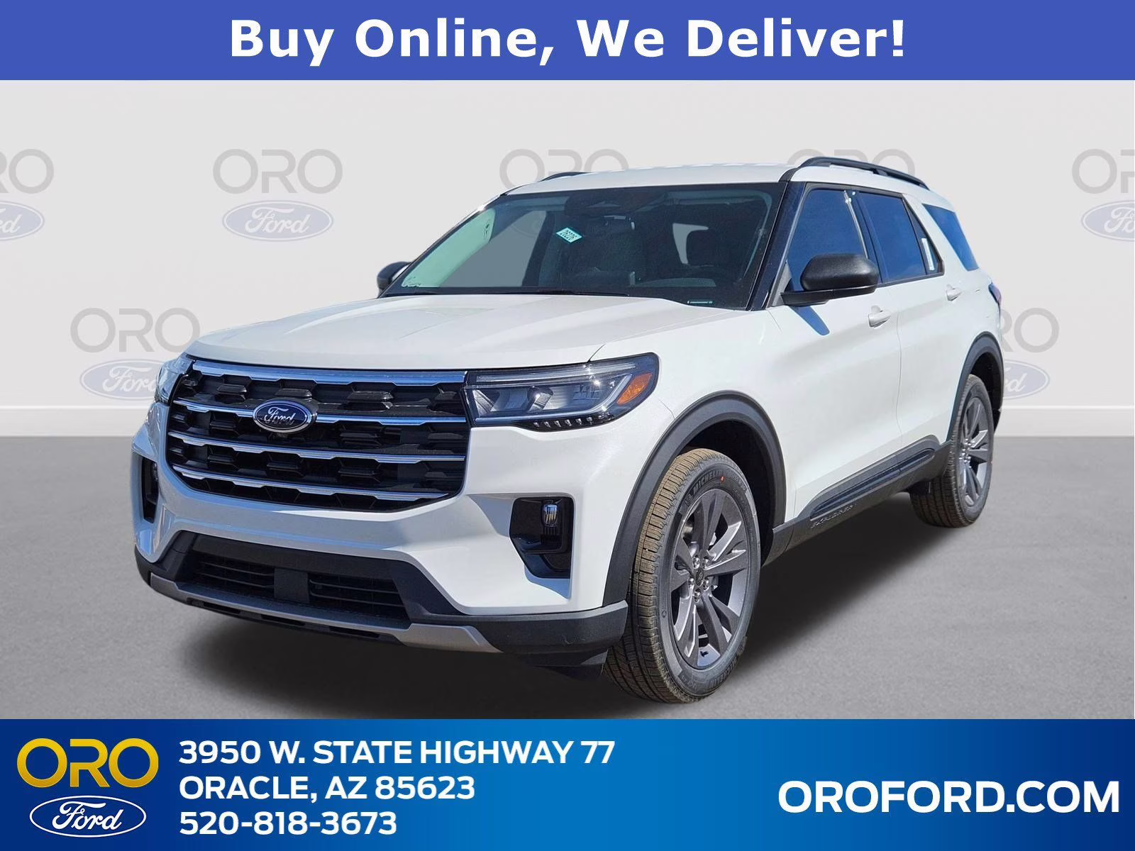 2026 White Metallic Ford Explorer Active 4X4 SUV