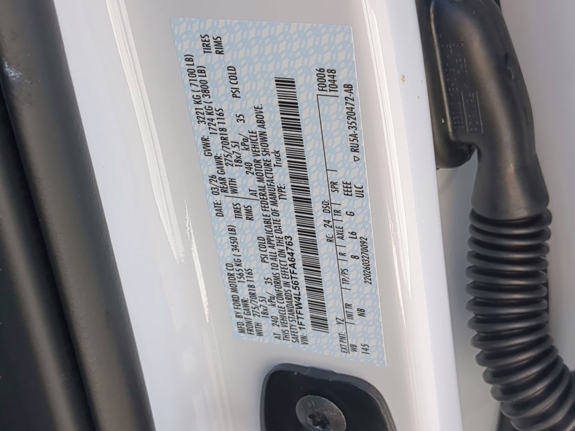 2026 Oxford White Ford F-150 Tremor Crew Cab Pickup 4X4 Truck