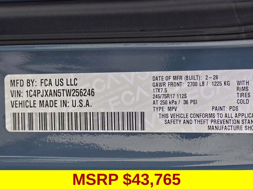 2026 Anvil Clear Coat Jeep Wrangler Sport 4X4 SUV