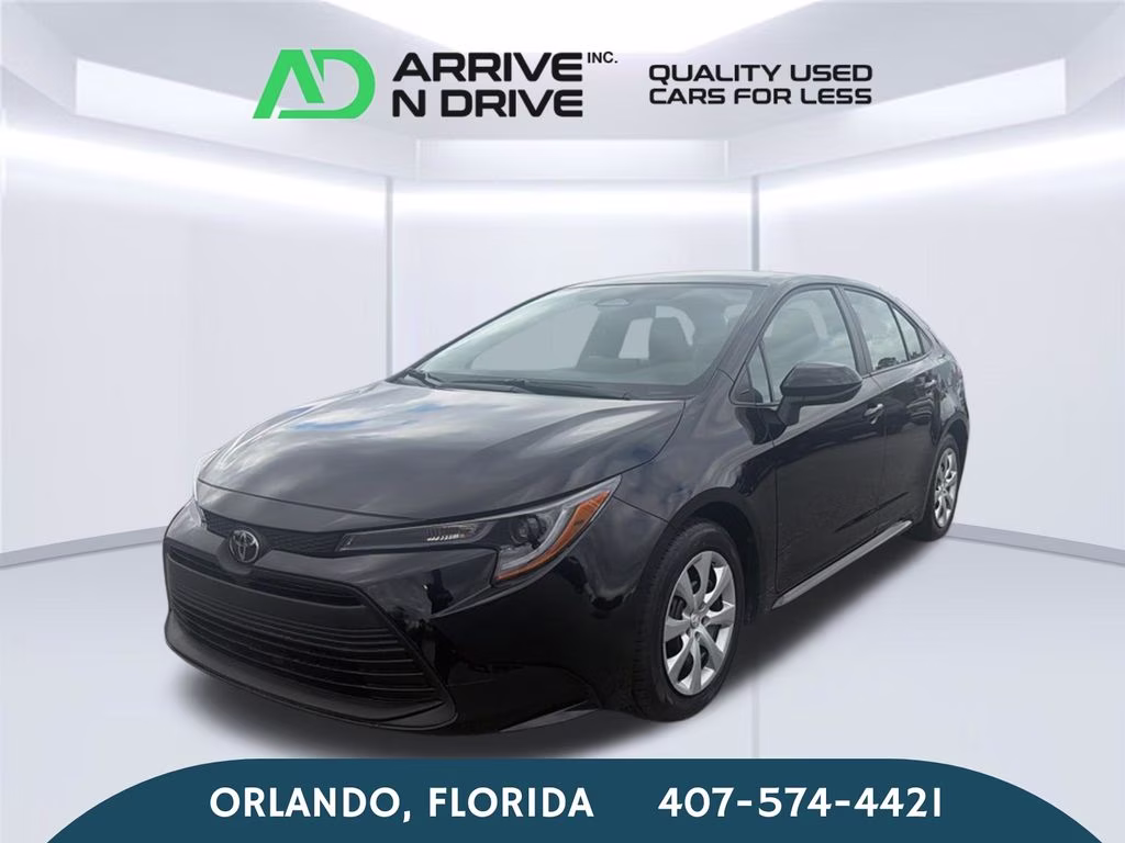 2025 Black Toyota Corolla LE FWD Sedan