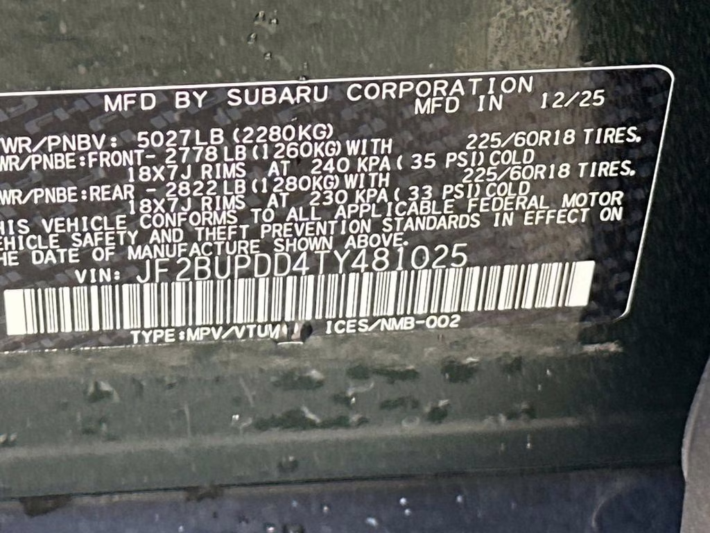 2026 Deep Emerald Green Pearl Subaru Outback Limited AWD SUV