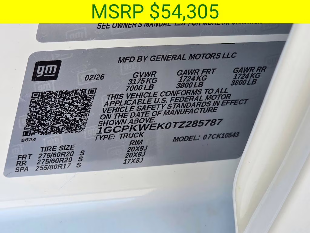 2026 Summit White Chevrolet Silverado 1500 RST 4X4 Truck