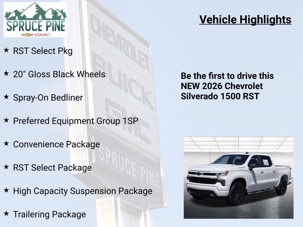 2026 Summit White Chevrolet Silverado 1500 RST 4X4 Truck