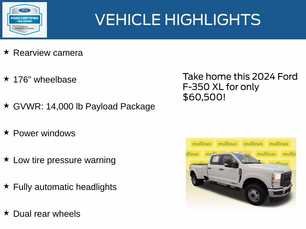 2024 Oxford White Ford Super Duty F-350 DRW XL 4X4 Truck