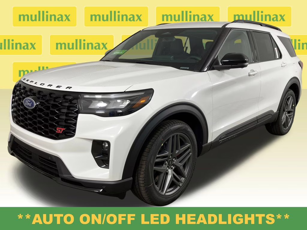 2026 Star White Metallic Tri-Coat Ford Explorer ST RWD SUV