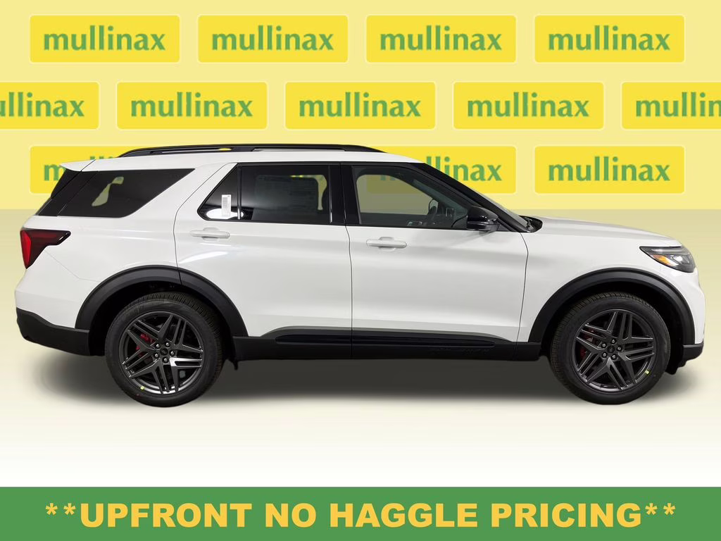 2026 Star White Metallic Tri-Coat Ford Explorer ST RWD SUV