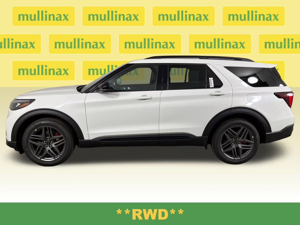 2026 Star White Metallic Tri-Coat Ford Explorer ST RWD SUV