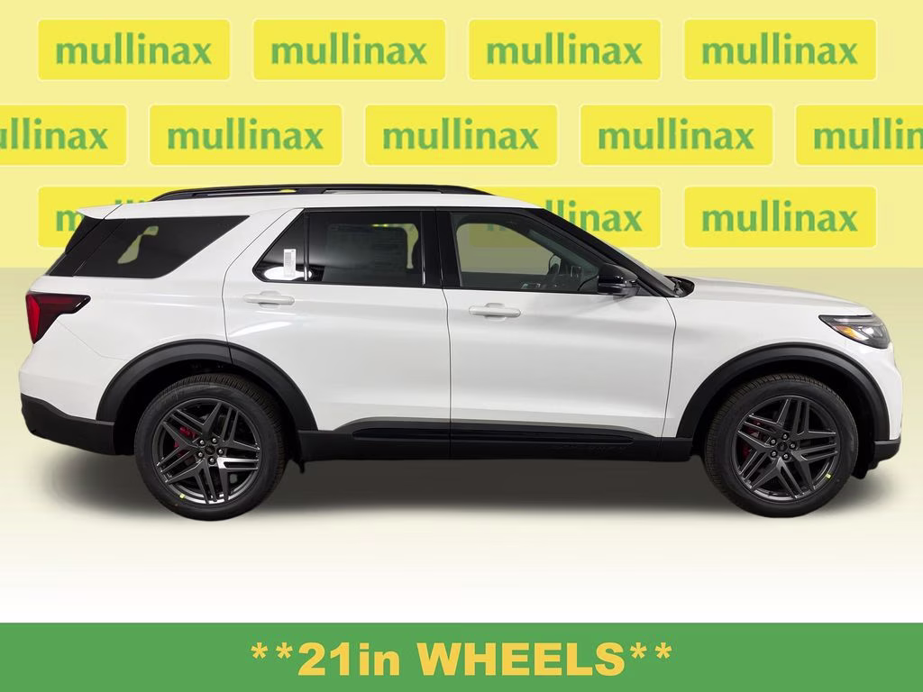 2026 Star White Metallic Tri-Coat Ford Explorer ST RWD SUV