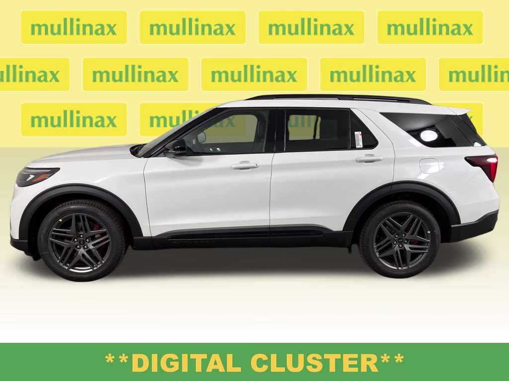 2026 Star White Metallic Tri-Coat Ford Explorer ST RWD SUV