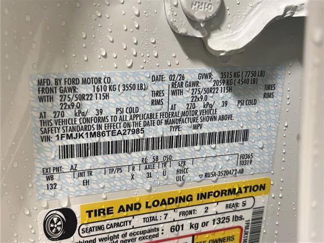 2026 Star White Metallic Tri-Coat Ford Expedition Max Platinum 4X4 SUV