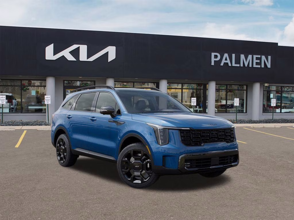 2026 Mineral Blue Kia Sorento Hybrid X-Line SX Prestige AWD SUV