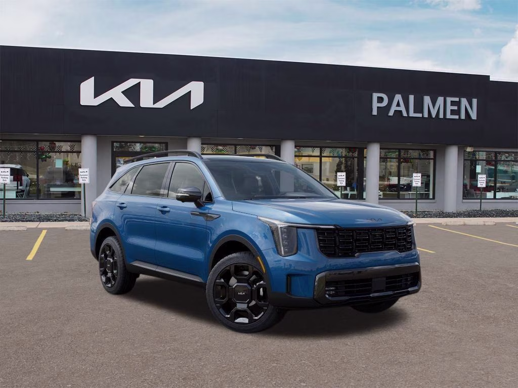 2026 Mineral Blue Kia Sorento Hybrid X-Line SX Prestige AWD SUV