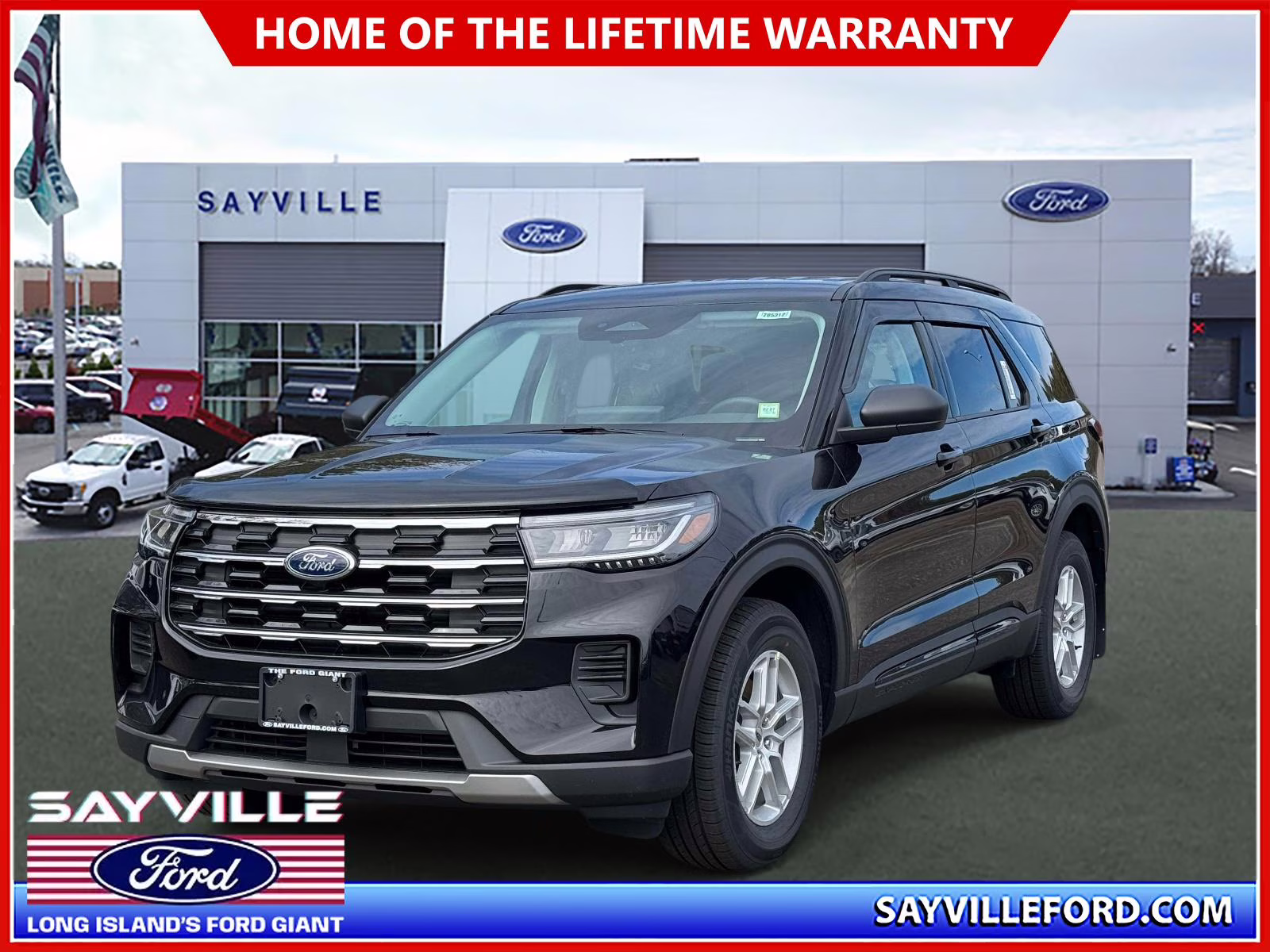 2026 Agate Black Metallic Ford Explorer Active w/200A Pkg 4WD 4X4 SUV