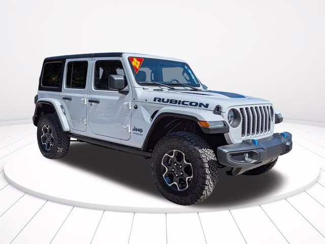 2022 Bright White Clearcoat Jeep Wrangler Unlimited Rubicon 4xe 4X4 SUV