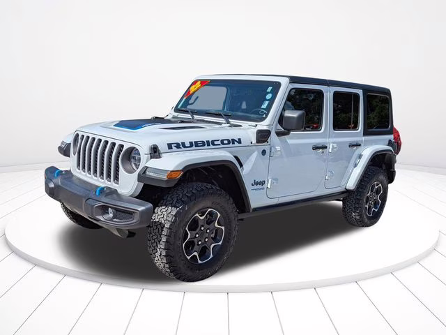 2022 Bright White Clearcoat Jeep Wrangler Unlimited Rubicon 4xe 4X4 SUV