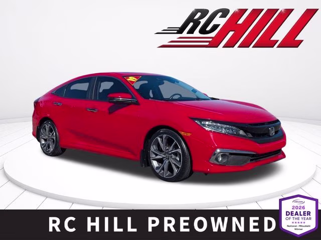 2019 Red Honda Civic Touring FWD Sedan