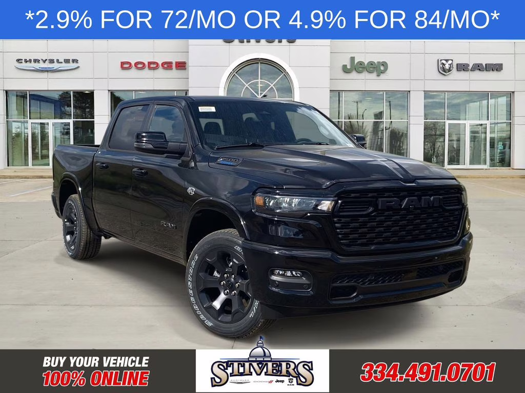 2026 Diamond Black Crystal Pearlcoat Ram 1500 Big Horn/Lone Star 4X4 Truck