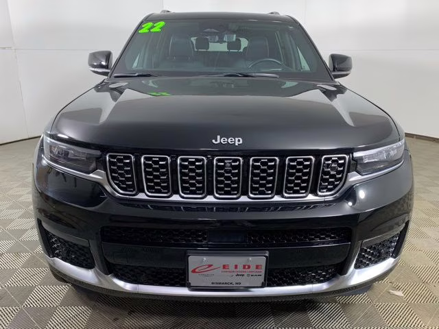 2022 Diamond Black Crystal Pearlcoat Jeep Grand Cherokee L Summit 4X4 SUV