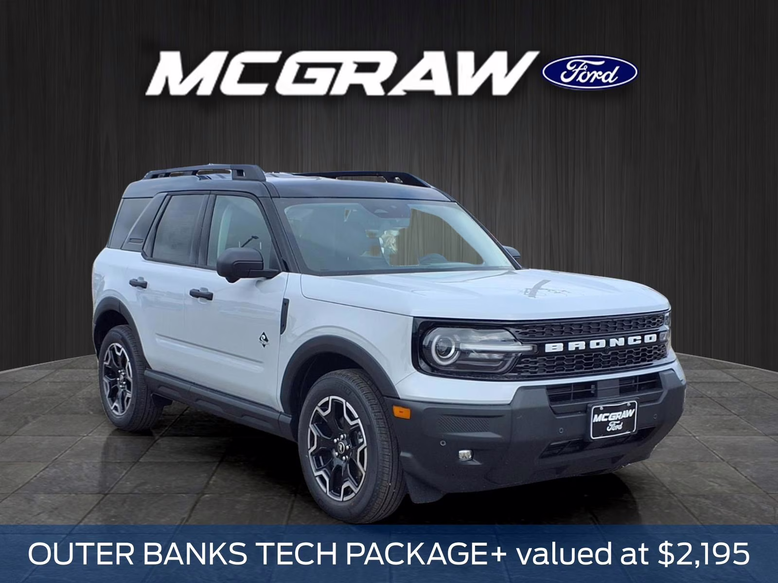 2026 White Metallic Ford Bronco Sport Outer Banks 4X4 SUV