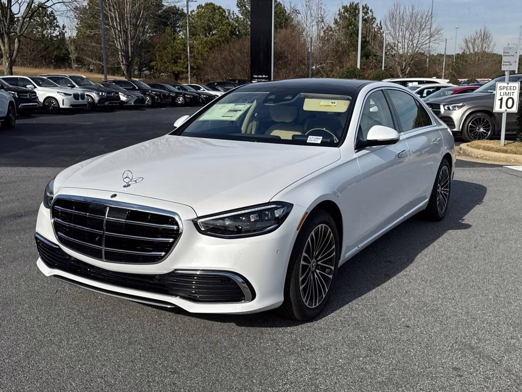 2026 White Mercedes-Benz S-Class S 580 AWD Sedan