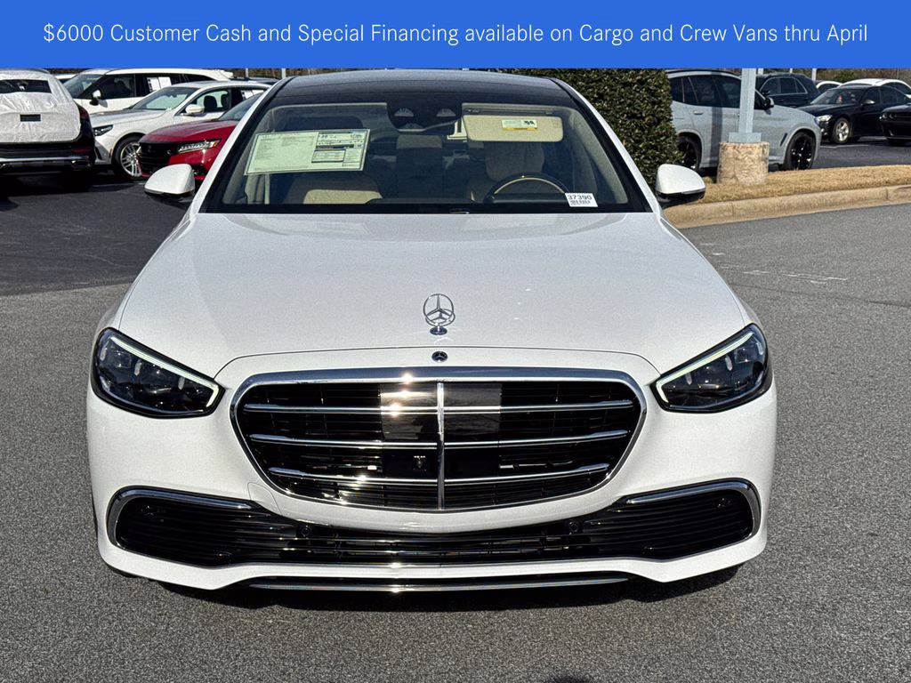 2026 White Mercedes-Benz S-Class S 580 AWD Sedan