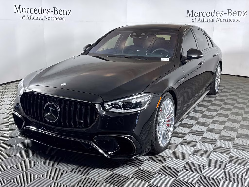 2026 Obsidian Black/MANUFAKTUR Moonlight White Mercedes-Benz S-Class S 63 E AMG AWD Sedan