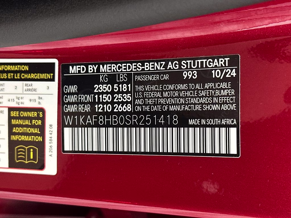 2025 MANUFAKTUR Patagonia Red Metallic Mercedes-Benz C-Class C 43 AMG AWD Sedan