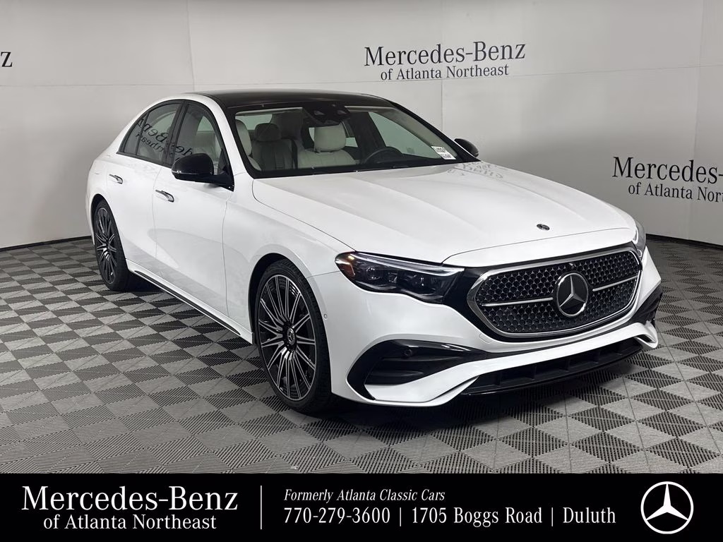 2026 MANUFAKTUR Moonlight White Metallic Mercedes-Benz E-Class E 350 RWD Sedan
