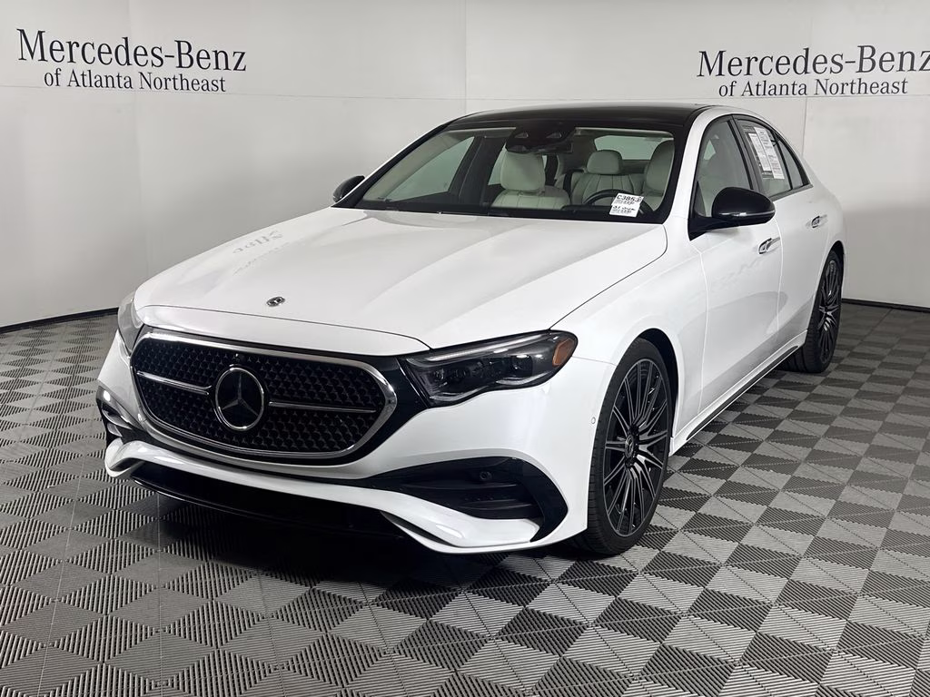 2026 MANUFAKTUR Moonlight White Metallic Mercedes-Benz E-Class E 350 RWD Sedan