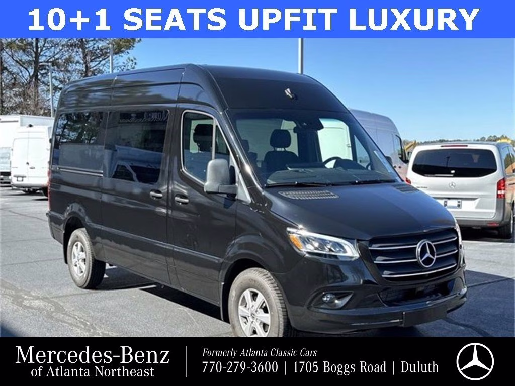 2023 Jet Black Mercedes-Benz Sprinter 2500 Passenger 144 WB RWD Van