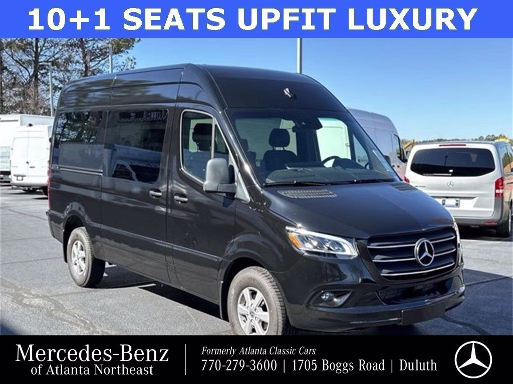 2023 Jet Black Mercedes-Benz Sprinter 2500 Passenger 144 WB RWD Van