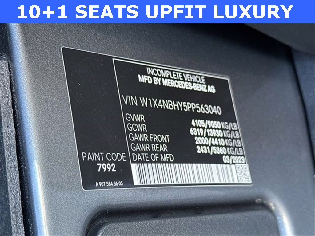 2023 Jet Black Mercedes-Benz Sprinter 2500 Passenger 144 WB RWD Van