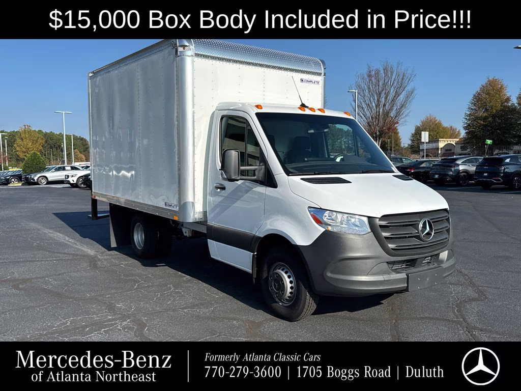 2024 White Mercedes-Benz Sprinter 3500 Cab Chassis 144 WB RWD Truck