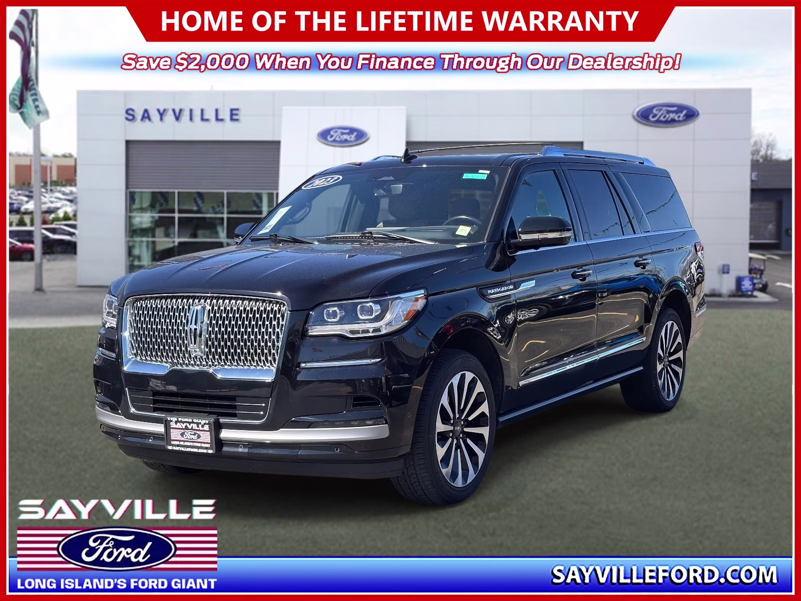 2023 Infinite Black Metallic Clearcoat Lincoln Navigator L Reserve 4x4 4X4 SUV