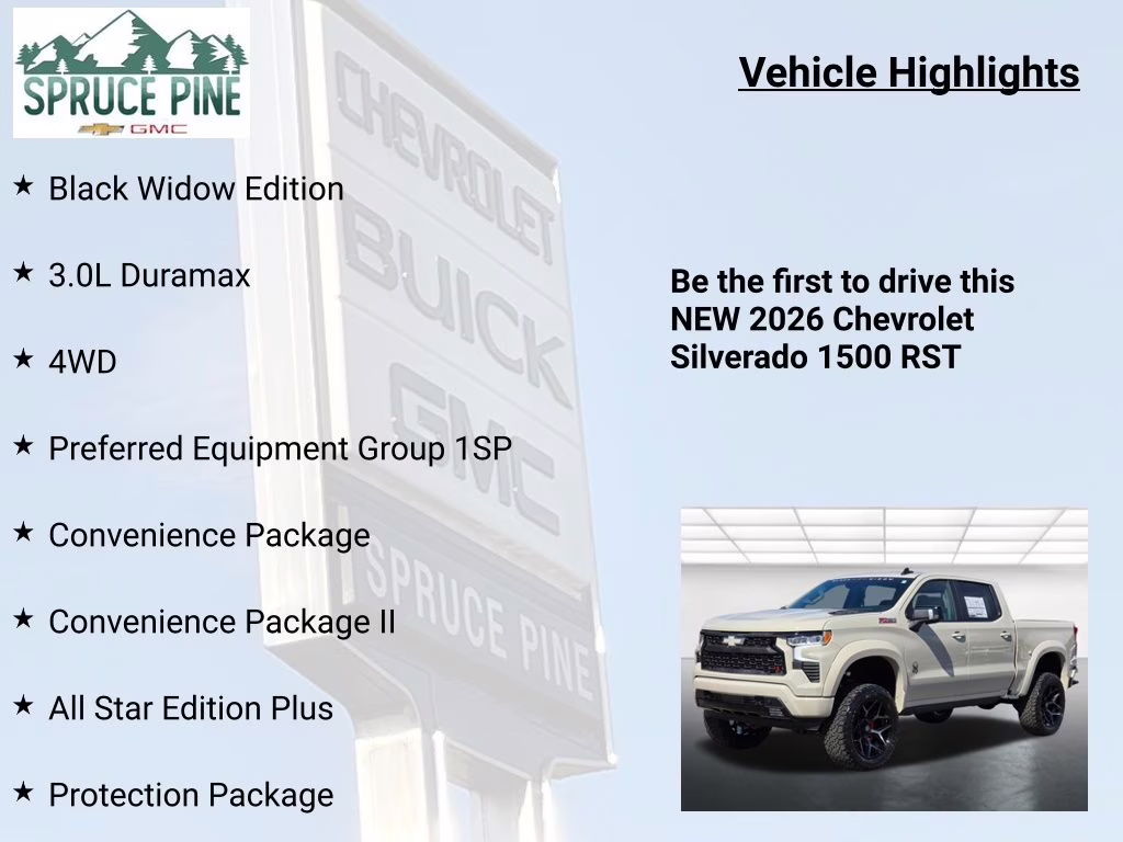 2026 White Sands Chevrolet Silverado 1500 RST 4X4 Truck