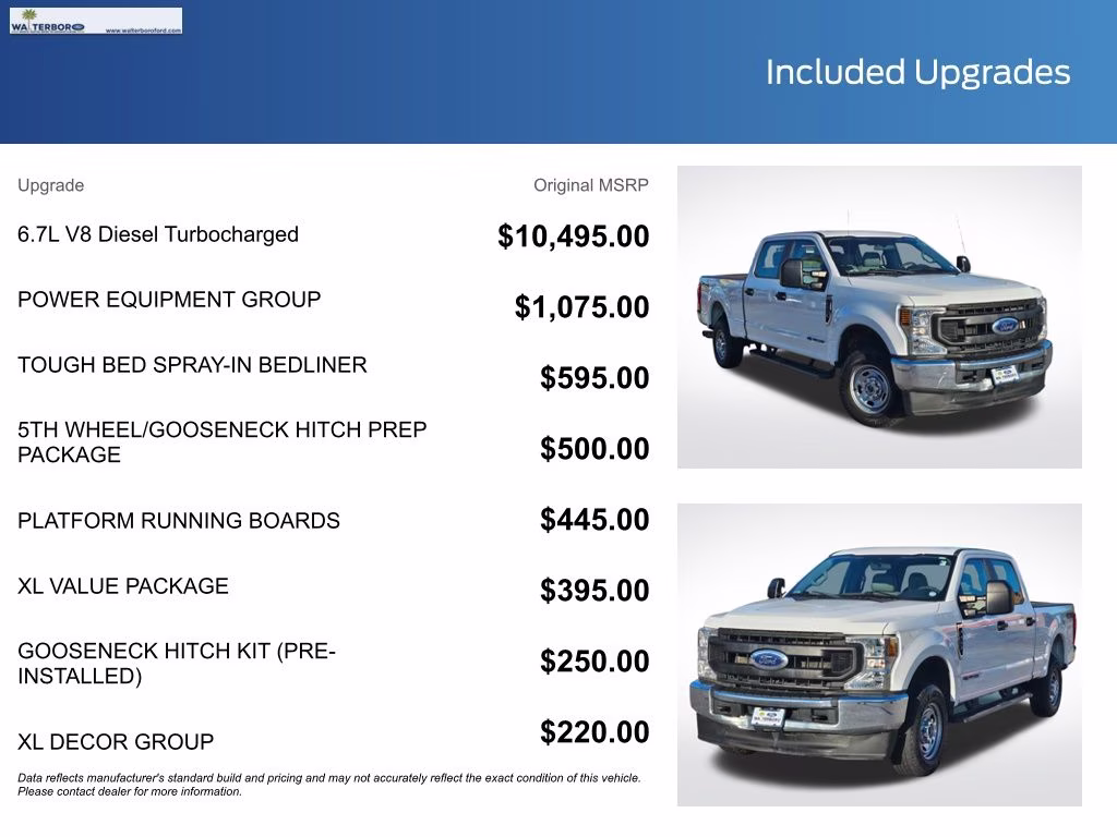 2021 Oxford White Ford Super Duty F-250 SRW XL 4X4 Truck