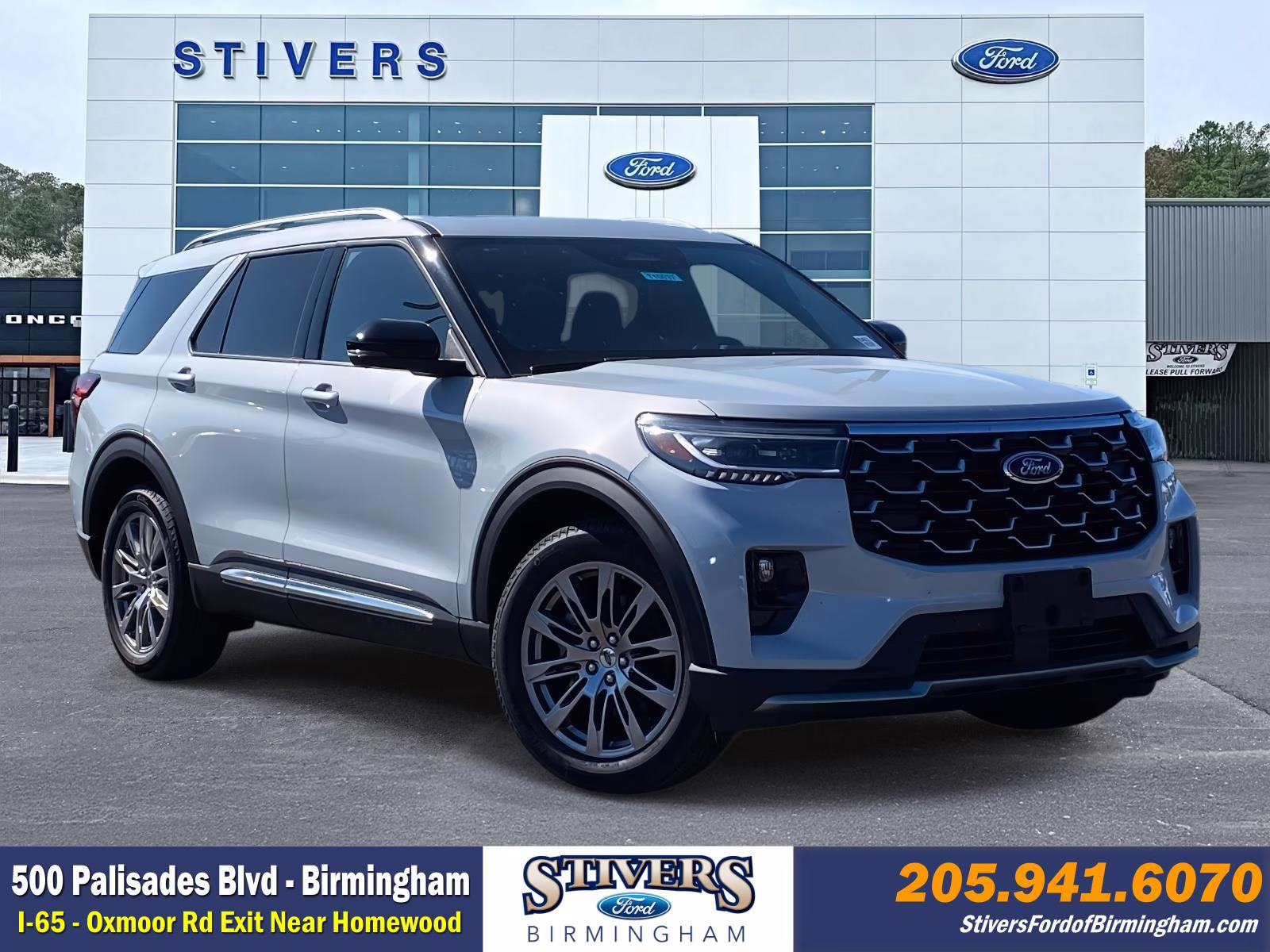 2026 White Metallic Ford Explorer Platinum RWD SUV